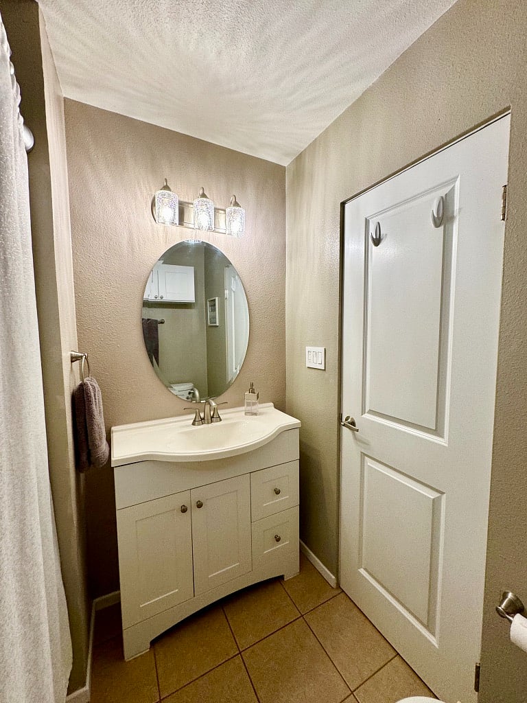 Newly updated bathroom fixtures