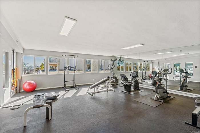 Stay fit in the upstairs fitness room with Elliptical, Stationary bikes and rowing machines