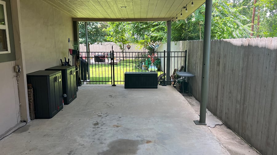 carport (parking for maint house) plus this is also rthe entrance to the Tiny House Rental