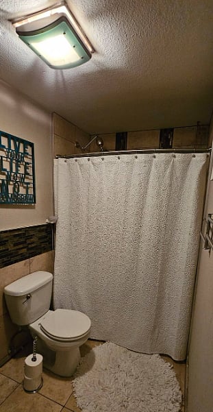 Rain shower head with filter.