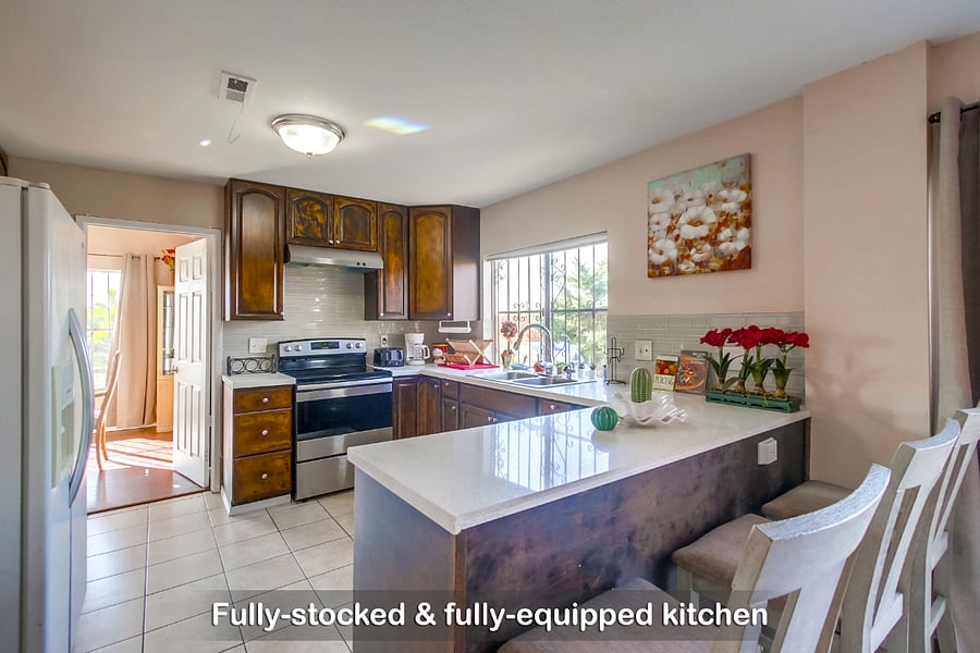Youll have everything to cook breakfast, lunch & dinner from appliances to condiments