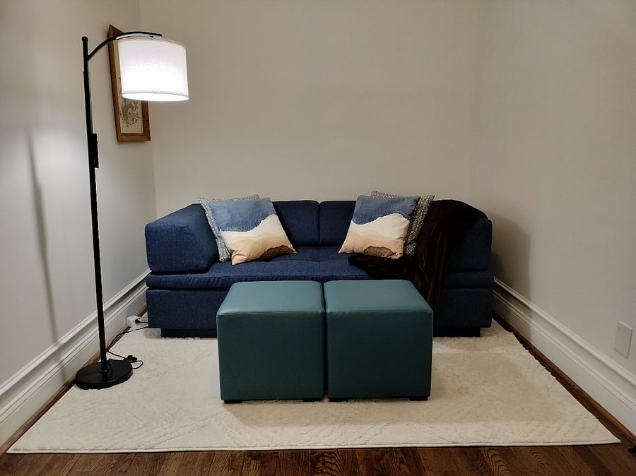 Second bedroom/den. Couch can convert into single bed (next photo).