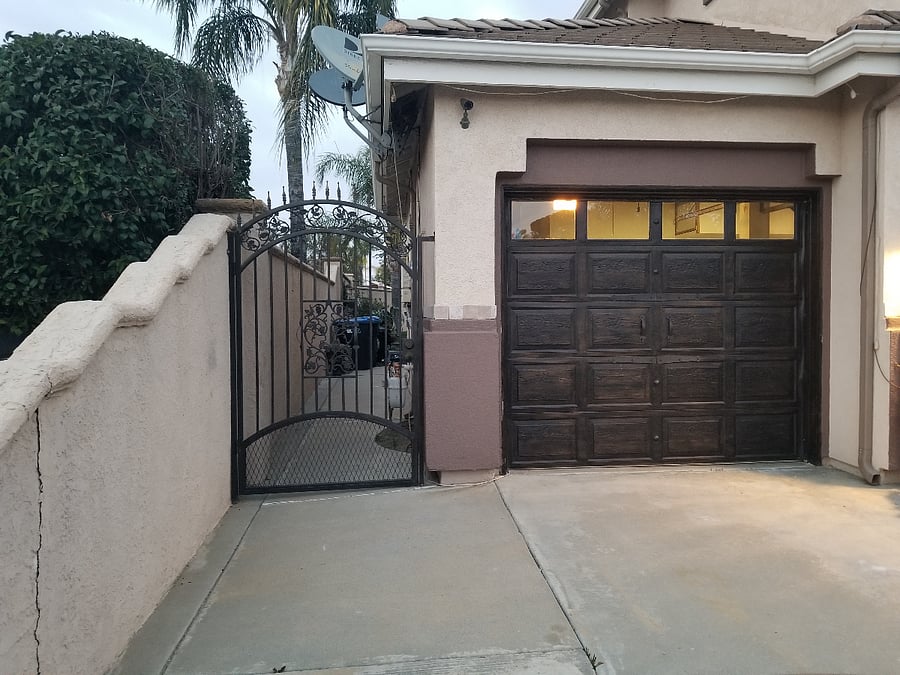 Private parking and gate enterance.