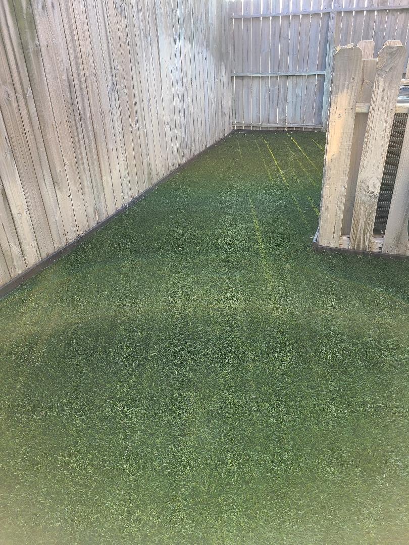 back yard artificial grass & Central AC