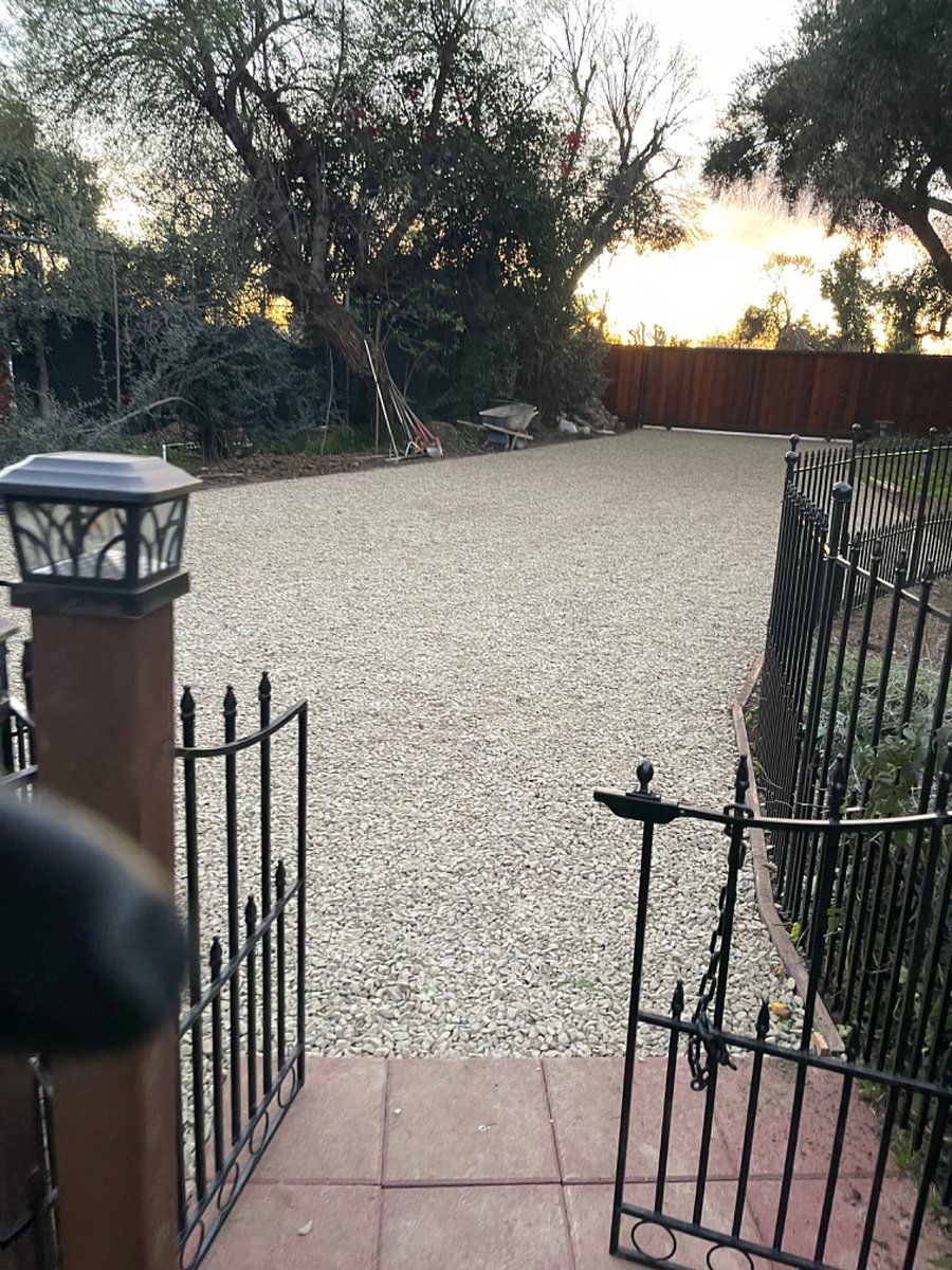 Private gated driveway.