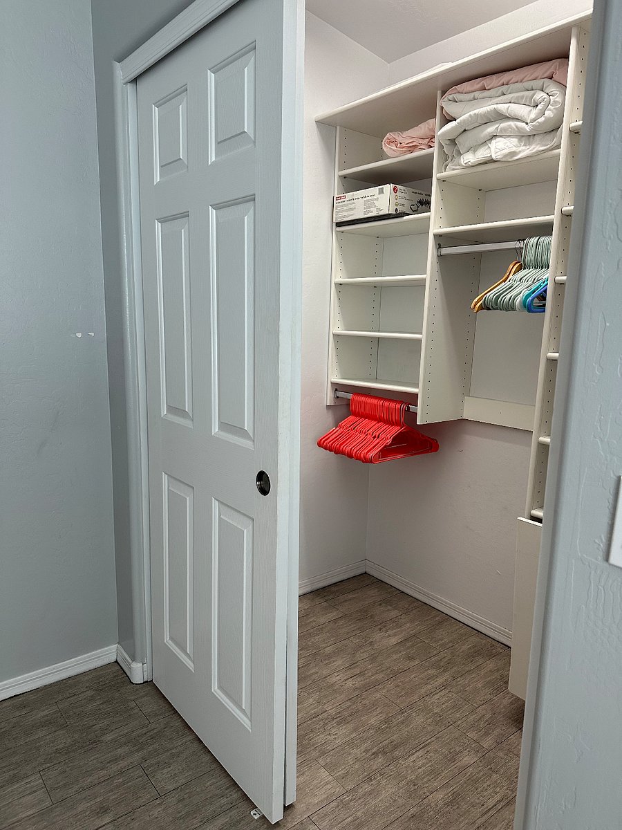 Large walk-in closet.