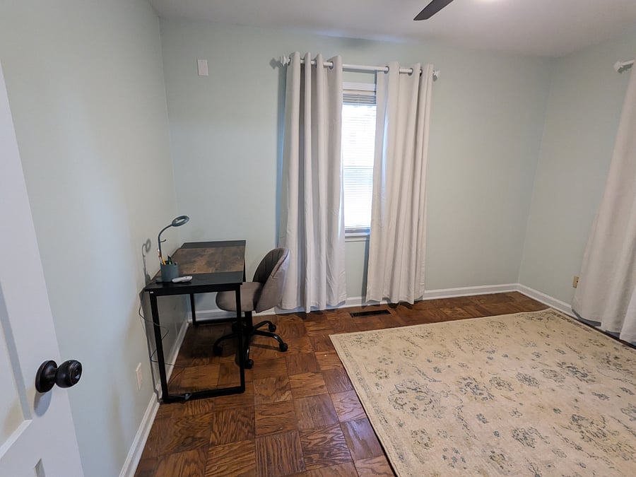 Work space in the second bedroom (could also be moved easily to the large main bedroom)