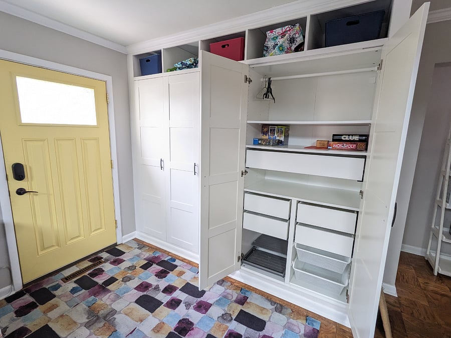 Right cabinet of the entry closet