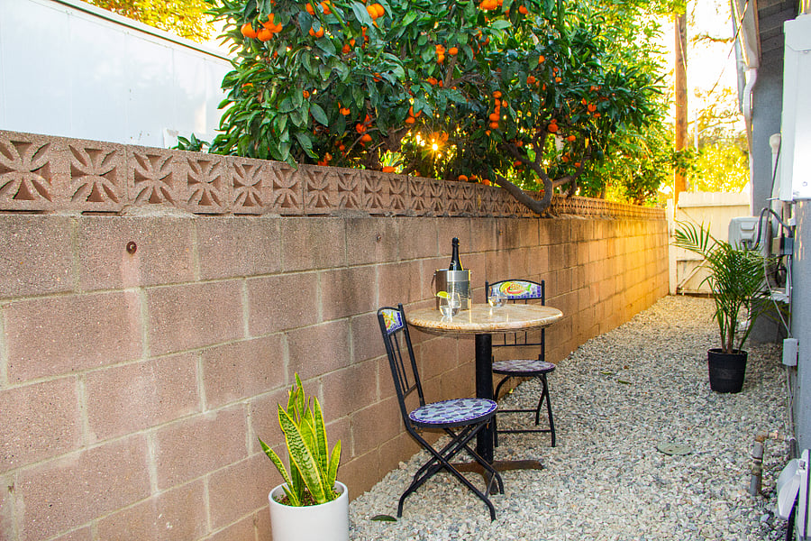 Southside. Private entrance and hangout.