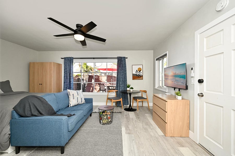 Large window facing Northside of property