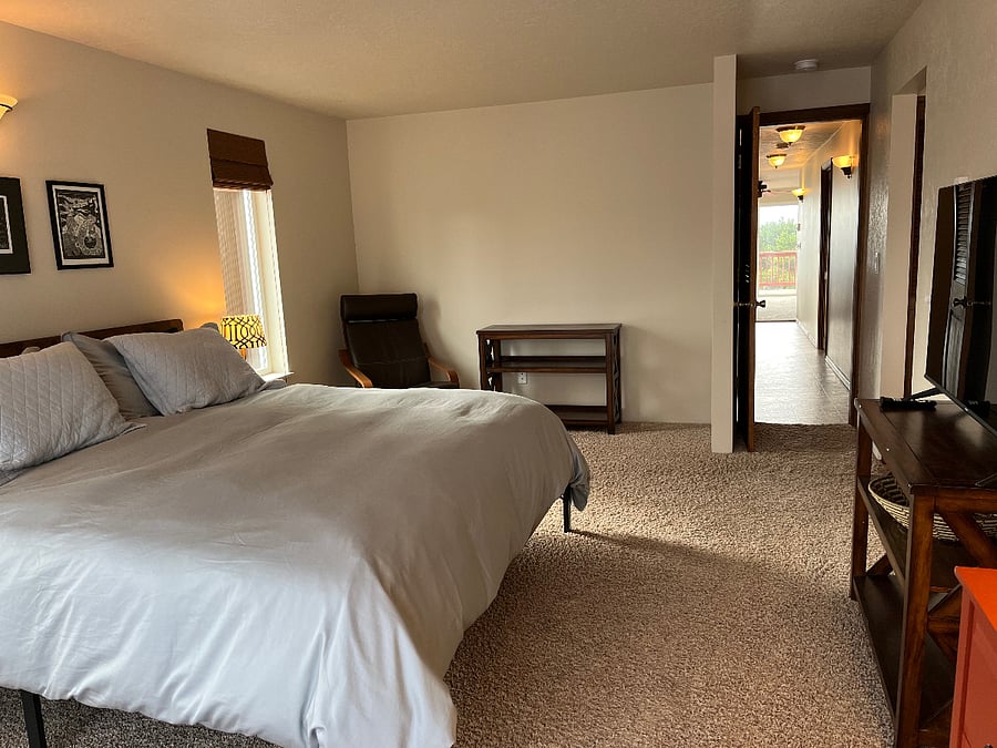 master bedroom with Smart TV