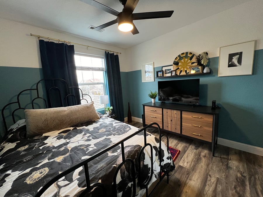 Your all new bedroom with satellite TV service