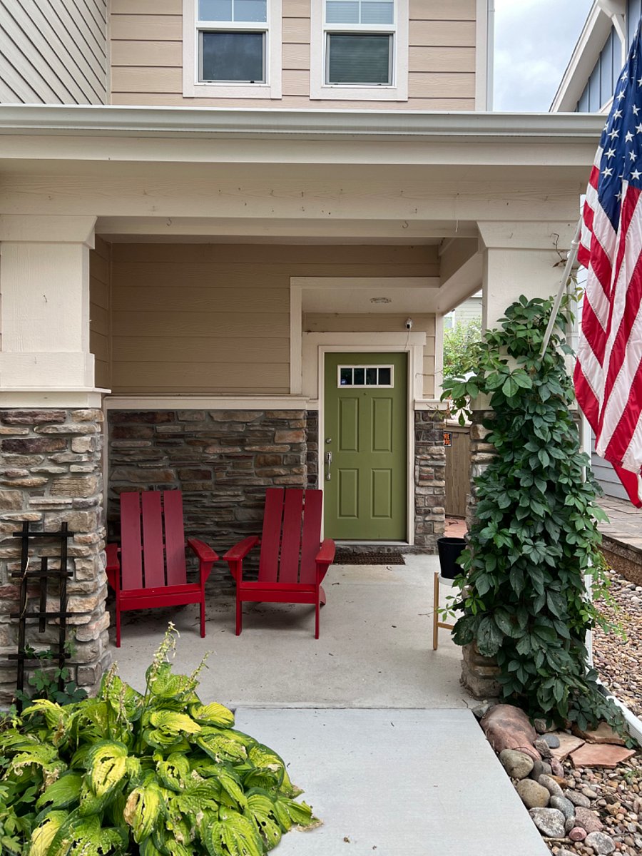 Shared front porch and sitting area 