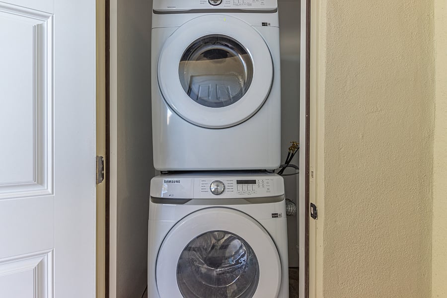 Each unit comes stocked with a Washer/Dryer.