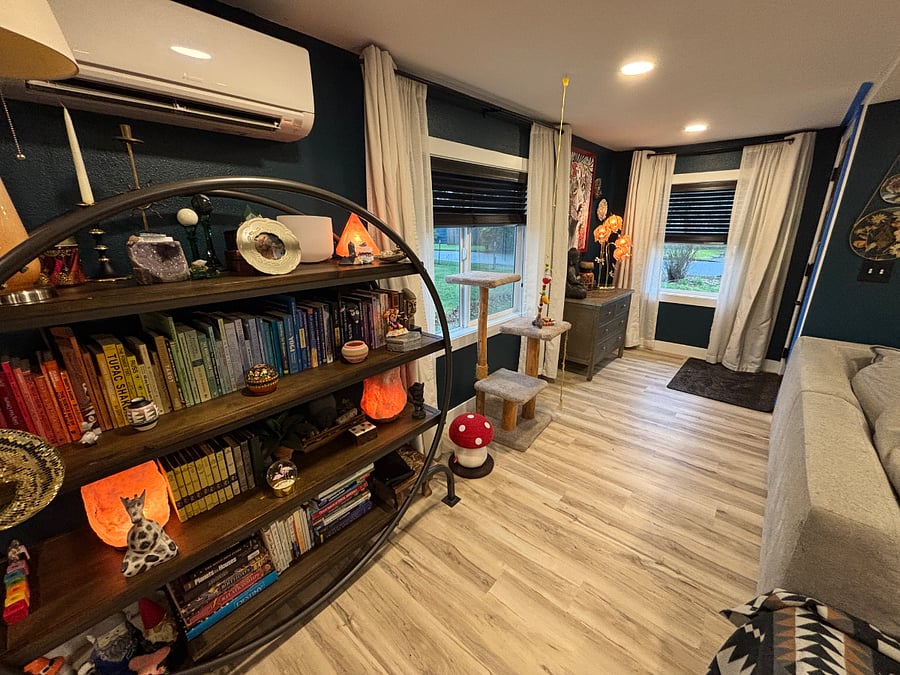 Main living area, and front door. 