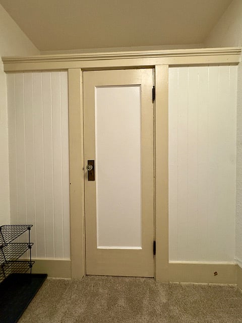 In-unit hallway closet (at the top of the stairs), great for additional storage needs.