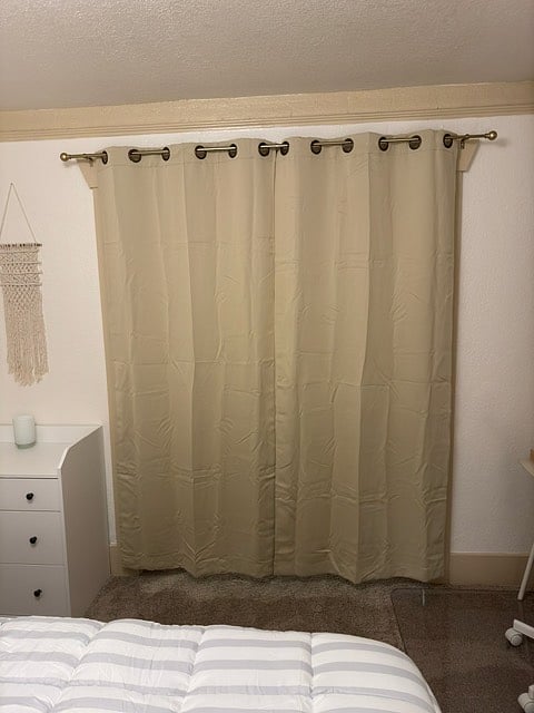 Blackout curtains in the bedroom great for night shifts