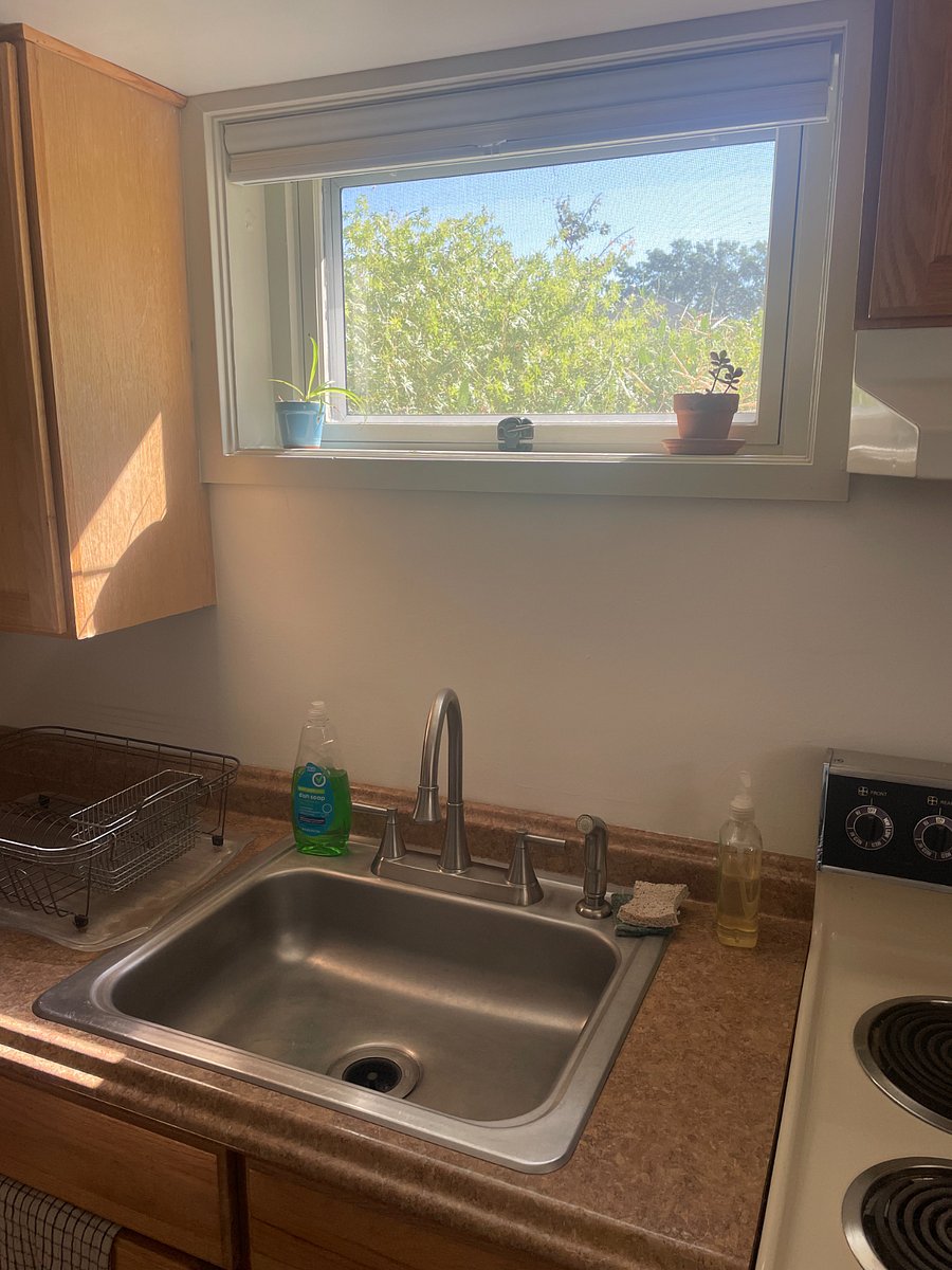 Kitchen with sink into front yard for nice morning light.