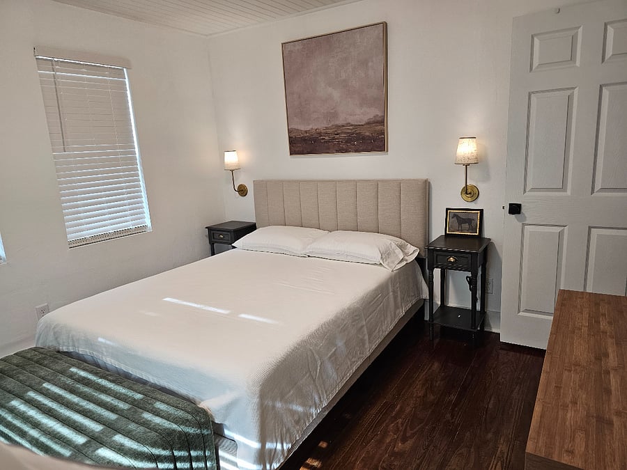 Second Bedroom with Queen Bed and Desk Area