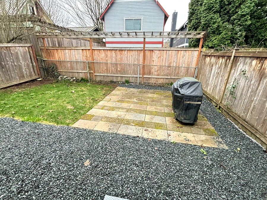 Fenced back yard