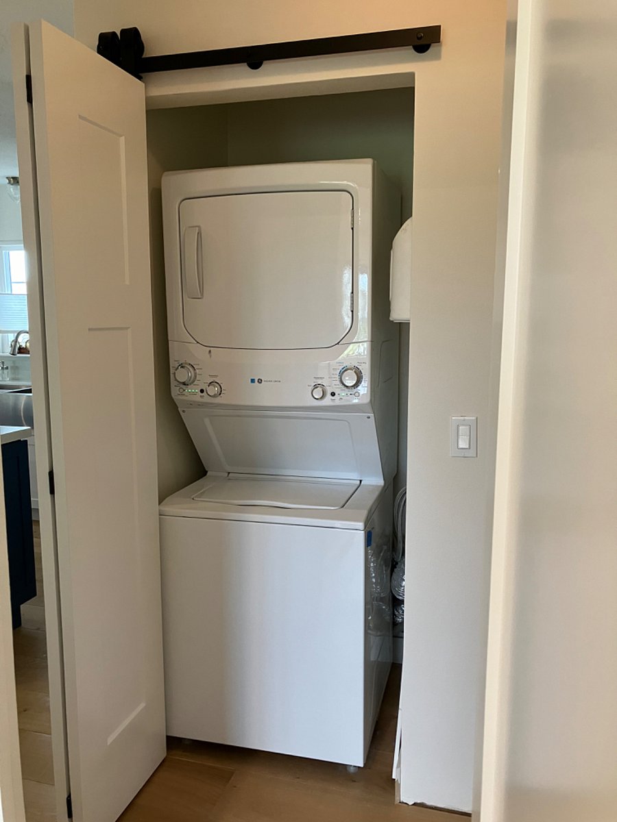 Washer dryer in hall closet