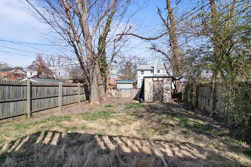 fully fenced yard