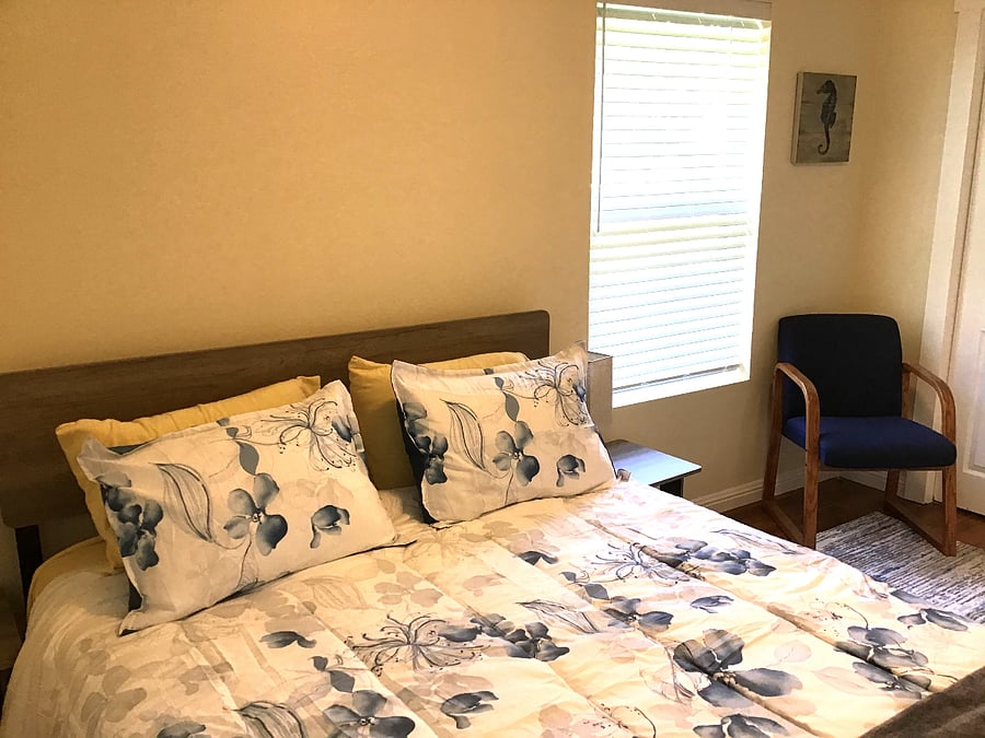 Bedroom #1 with queen size bed. 