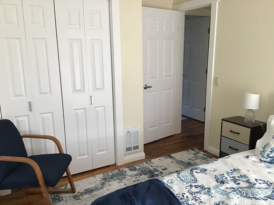 Bedroom #2 with small closet. 