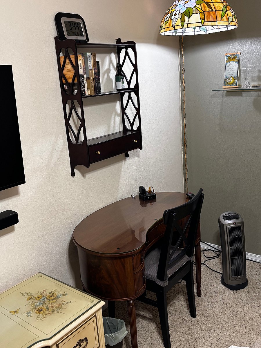 Desk with power and Ethernet connection