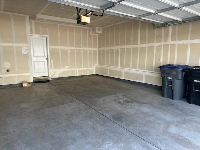 Garage with driveway