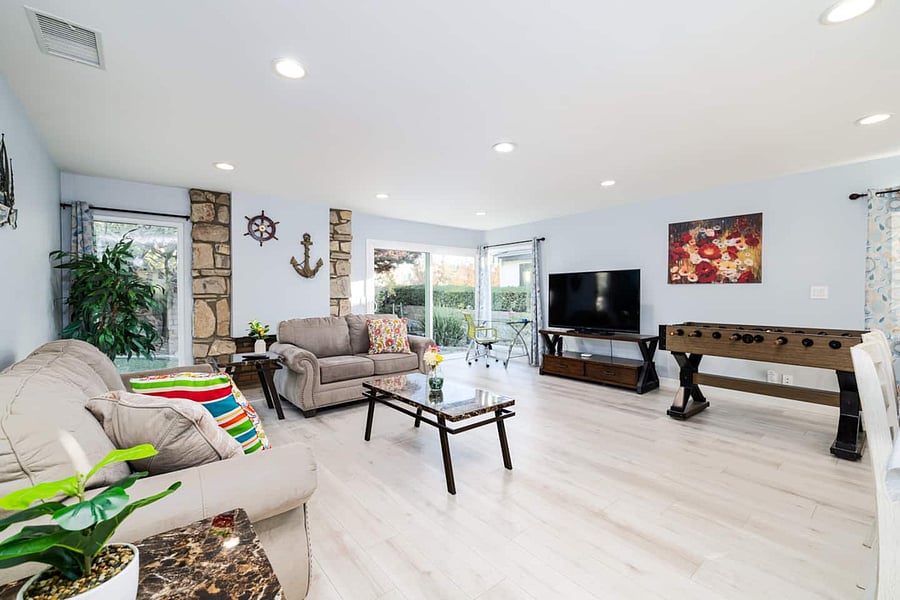 Relax in the comfort of this living room with open floorplan