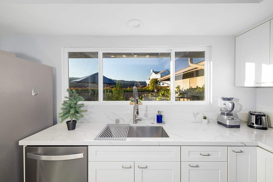 Enjoy the kitchen with gorgeous view of the backyard and nearby hills.