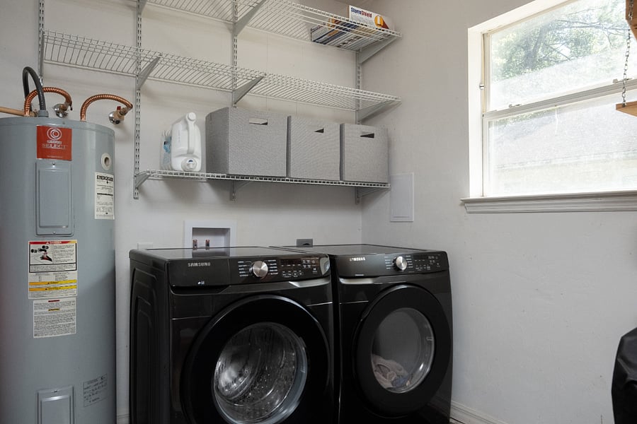 Washer & dryer in garage