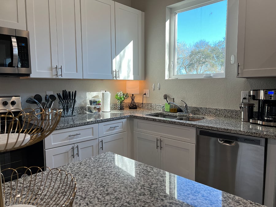 Fully stocked kitchen