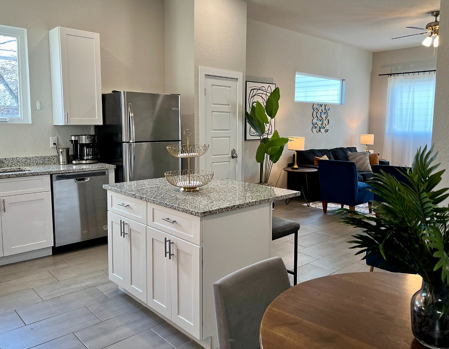 Open living concept is great for relaxing and entertaining