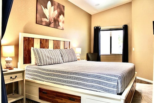 Master bedroom with king size bed