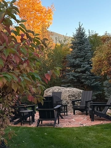 Guest outdoor seating with Fire Pit.