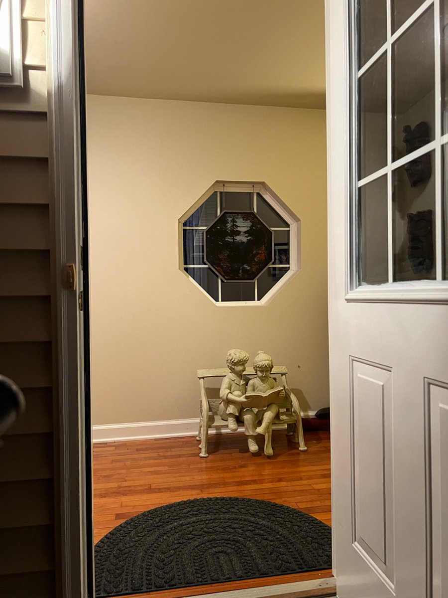 Through exterior door entrance.