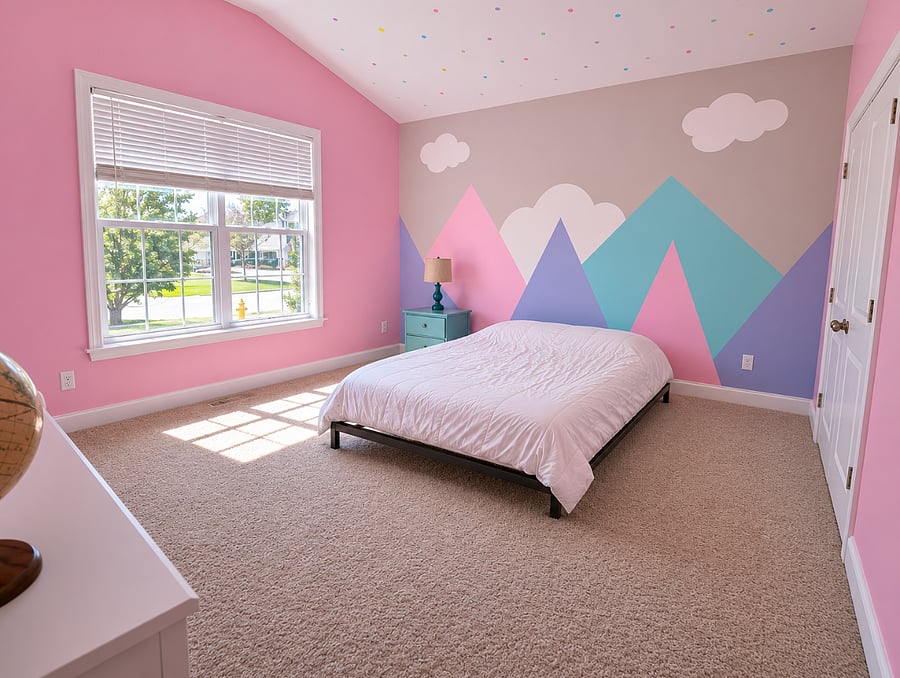 Bedroom with queen bed, full closet, and large dresser - additional beds and bedframes can be added according to your accommodation needs.