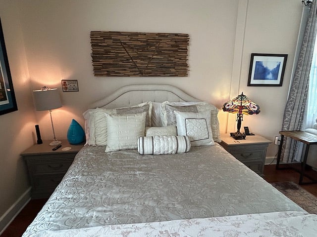 Bed With Nightstands, Reading Lights and Plenty of Outlets
