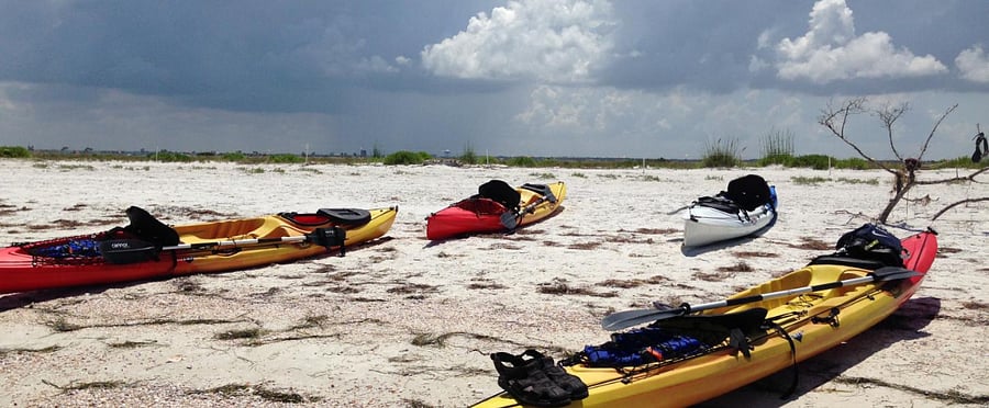  Caladesi Island State Park only reachable by boat, paddle board!