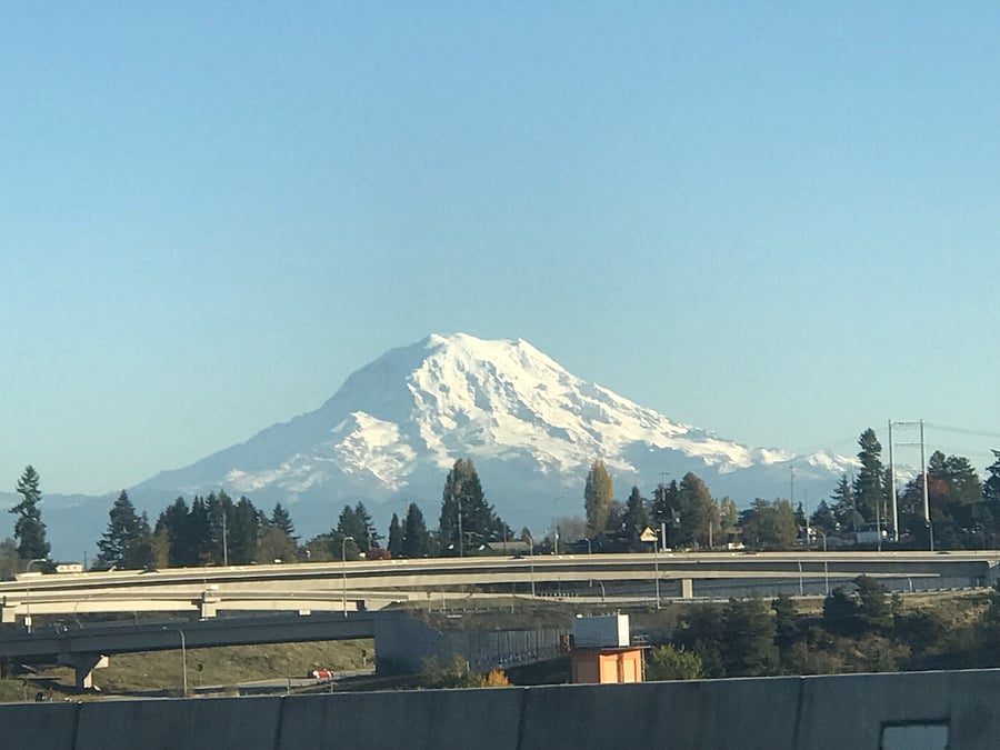 "The Mountain Is Out" - Mt. Rainier, from University Place on SR 16 heading toward I-5.