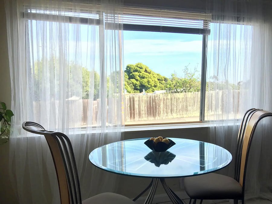 Enjoy sunny days and a view of the bay