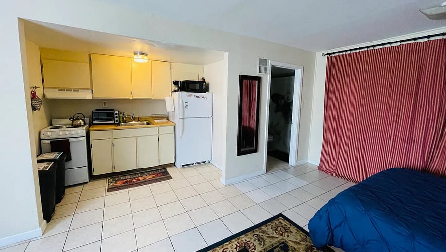 Fully stocked kitchen with everything you need.