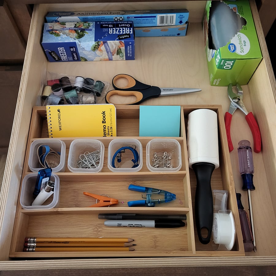 "I forgot to bring"...drawer.