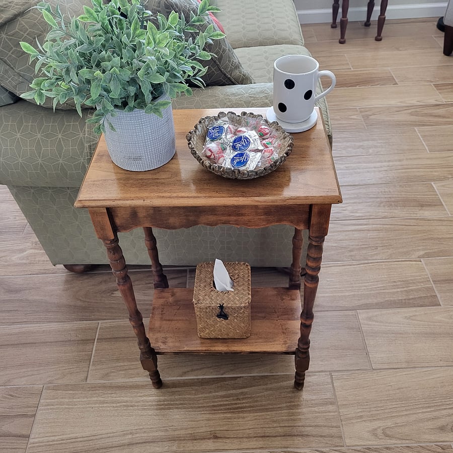 Side couch table and candy for you!