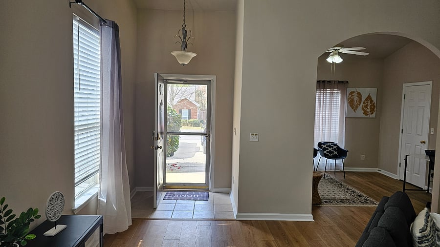 Front door opening into Living Room