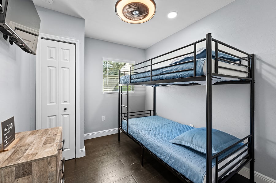 This room was recently converrted to a double twin bed room