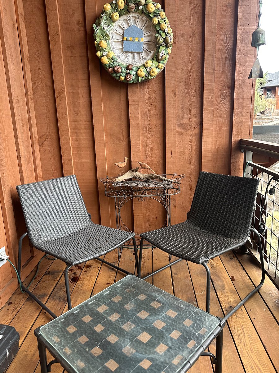 Seating area on the deck