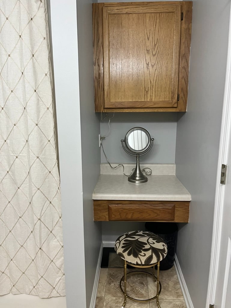 Vanity area in master bathroom
